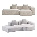 Light Gray Sectional Sofa With Modular Design Spacious Seating And Comfortable Cushions