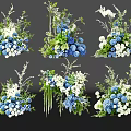 Elegant Blue And White Vase Flower Arrangements With Green Leaves Various Designs