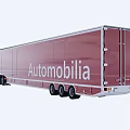 Red Semi Truck With Enclosed Trailer Featuring Automotive Branding And Design
