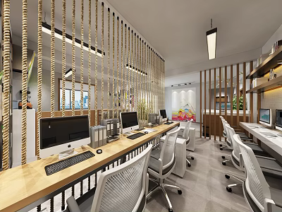 Nordic Public Office Beverage Office 3d model