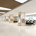 Bright Modern Digital Store Interior With Glass Display Cases Smartphones Cameras And Electronics Accessories