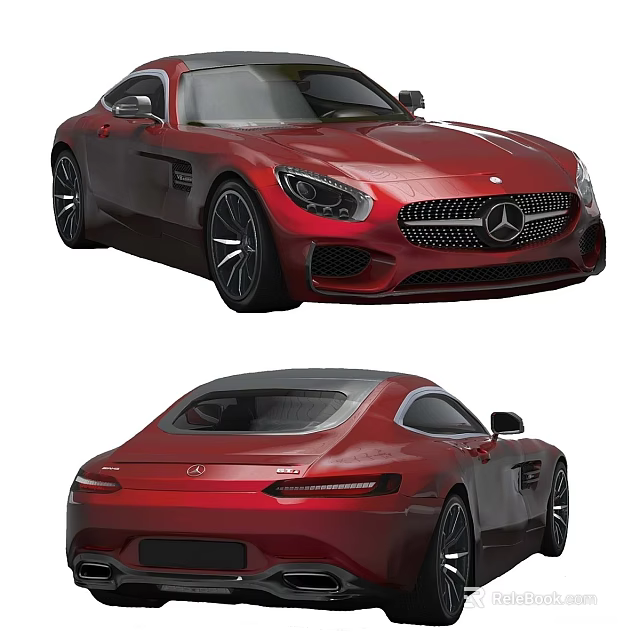Red Sports Car Featuring Sleek Aerodynamic Design And Stylish Alloy Wheels 3d model 