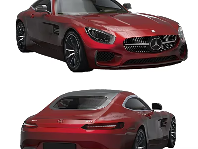 Red Sports Car Featuring Sleek Aerodynamic Design And Stylish Alloy Wheels 3d model