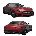 Red Sports Car Featuring Sleek Aerodynamic Design And Stylish Alloy Wheels