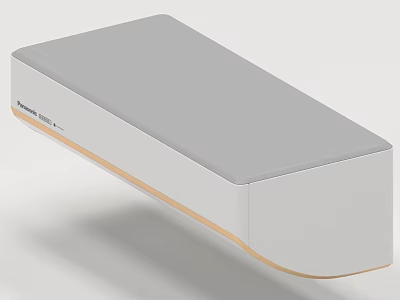Panasonic Modern Sleek Rectangular Household Appliance With White Gray And Gold Flat Top Surface 3d model