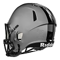 Gray Football Helmet With Black Facemask And Modern Protective Sports Equipment Design