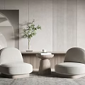 Modern Casual Sofa Combination Single Sofa 3d model