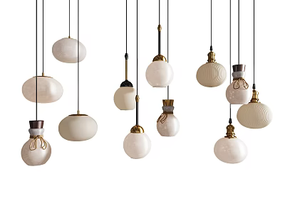 Light Luxury Chandelier Small Chandelier Combination 3d model