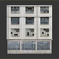 Multi Story White Building With Multiple Windows And Ground Floor Large Glass Panels