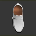 Stylish Silver Mirrored Loafer Shoes With Red Interior And Shiny Finish