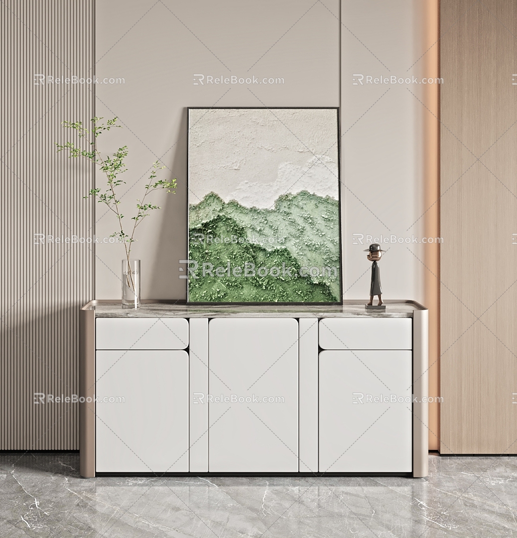 Modern Entrance Cabinet Decorative Cabinet Entrance Cabinet 3d model