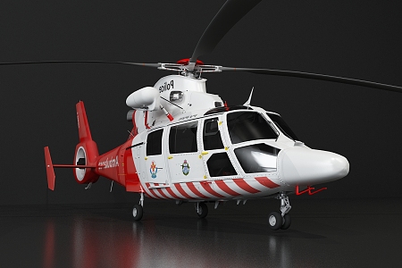 Modern Helicopter 3d model