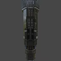 Futuristic Mechanical Structure Design With Metallic Panels Illuminated Sections And Industrial Details