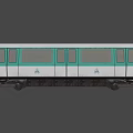 Green And White Train With Front Logo Red Green Lights And Windows