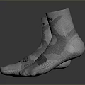 GOR Gray Mid Calf Socks With Breathable Pattern And Comfortable Fit