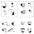 Modern camera surveillance security camera 3d model