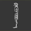 Knight In Silver Armor Featuring Intricate Patterns Standing With Arms Outstretched