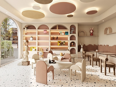 Modern Milk Tea Shop 3d model