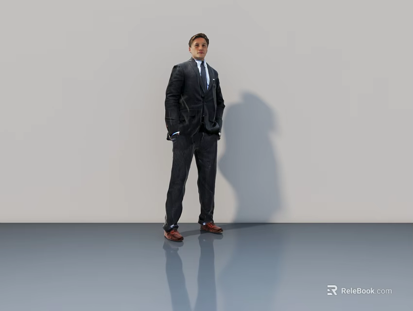 Sleek Modern Flush Door Design With Smooth Surface For Home Interior Decoration 3d model 