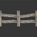 Rustic Wooden Fence With Curved Rails And Posts Natural Wood Texture For Outdoor Garden