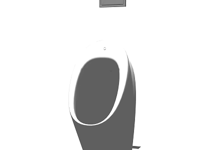 Modern Wall Mounted Urinal Design With Sleek White Ceramic Finish 3d model
