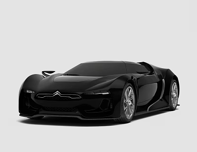 Black Citroen Concept Sports Car Featuring Sleek Modern Aerodynamic Design 3d model Black Citroen Concept Sports Car Featuring Sleek Modern Aerodynamic Design 3d model