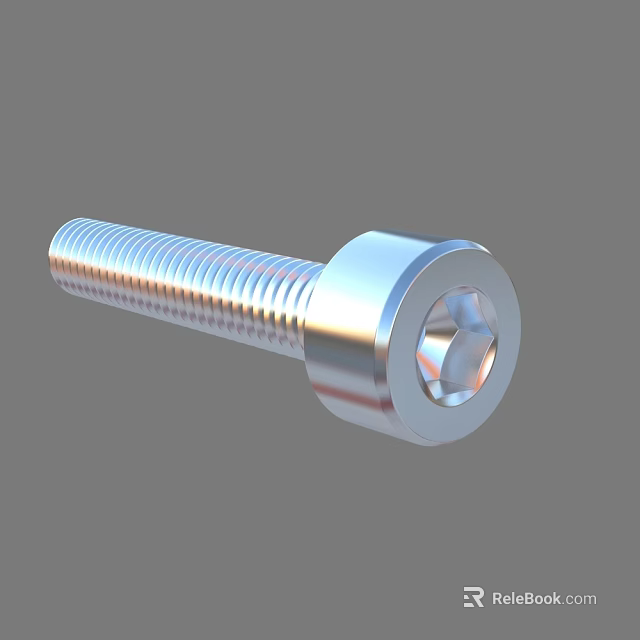 Durable Hardware Tool Metal Hexagon Socket Screw For Industrial Applications 3d model