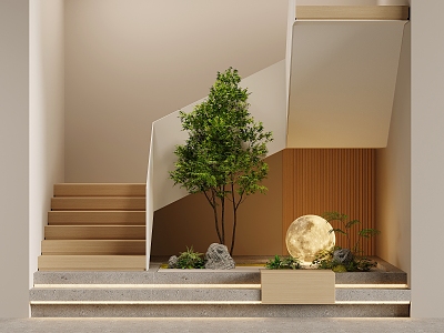 Stair landscape sketch 3d model