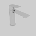 Modern Chrome Bathroom Faucet With Single Handle And Extended Spout Design