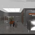 FBESING Modern Clothing Store With Window Display Mannequins And Orange Accents