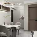 Modern Living And Dining Room Interior With Comfortable Sofa Dining Table And Green Plants