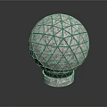 Anatomical Organ Structure With Hair Inspired Geometric Patterned Sphere