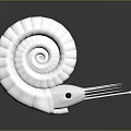 Snail Cartoon Snail Small Snail Reptile Cold Blooded Animal Reptile 3d model