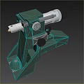 Green Mechanical Precision Tool With White Calibrated Adjustment And Black Knurled Knob