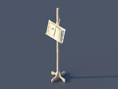 Sturdy Standing Hanger with Display Board and Stable Base for Home Clothing Storage 3d model
