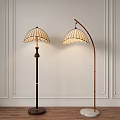 French Middle Ancient Quiet Floor Lamp 3d model