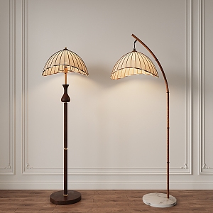 French Middle Ancient Quiet Floor Lamp 3d model