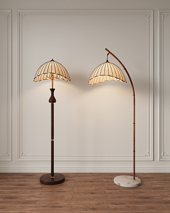 French Middle Ancient Quiet Floor Lamp 3d model