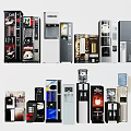 Different Types of Daily Use Vending Machines Including Coffee and Water Dispensers