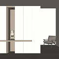 Minimalist Modern Entryway Cabinet With Side Cabinet And Sleek Design And Storage Space