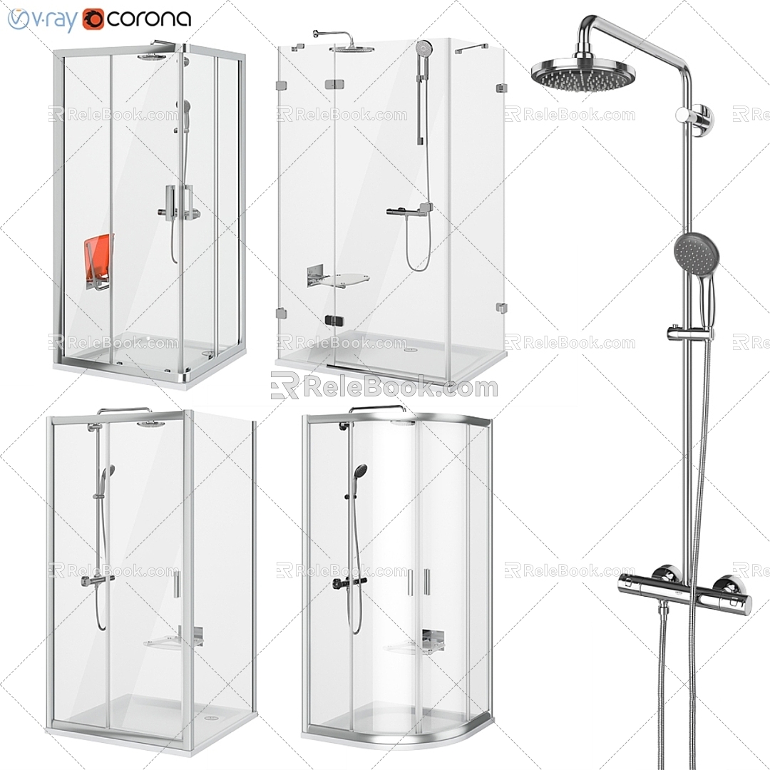 Modern Shower Sauna Ravak Shower Room Shower Shower System 3d model