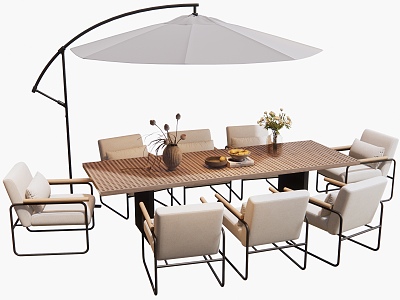 Modern Outdoor Table and Chair Leisure Chair Dining Table and Chair Vase Jewelry Ornaments model