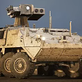 Heavy Armored Functional Military Vehicle With Six Wheels Roof Weapon System And Off Road Design