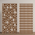 Modern cement brick partition wall brick 3d model