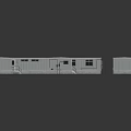 Multiple Light Colored Modular Container Buildings With Gray Roofs And Metal Structures