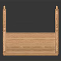 Traditional Arched Wooden Garden Bridge With Railings And Step Planks