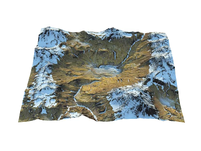 Breathtaking Mountain Scenery With Snow Capped Peaks Valleys And Lush Vegetation 3d model