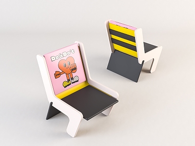 Modern Children's Chair Home Chair 3d model