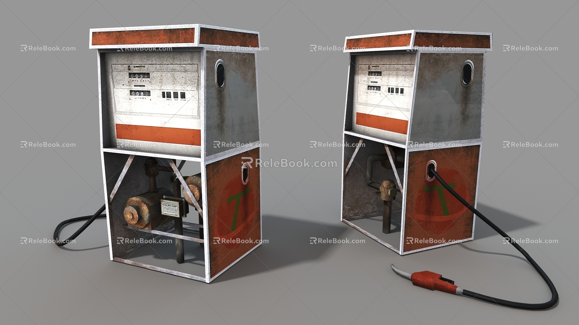 Oil dispenser retro oil dispenser industrial equipment 3d model