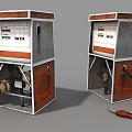 Oil dispenser retro oil dispenser industrial equipment 3d model